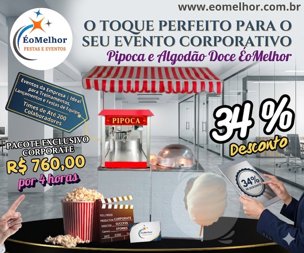 Barraquinha de Pipoca e Algodao Doce Evento
