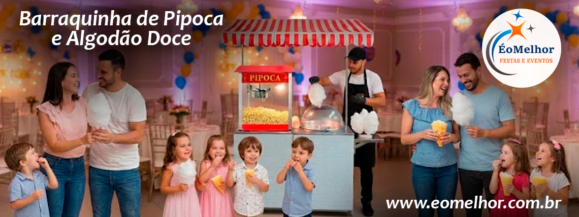 Barraquinha de Pipoca e Algodão  Doce ( Festa Anivesário )